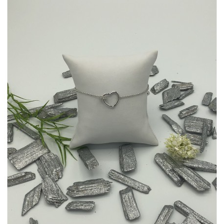 ZinZi zilveren armband met hartje, bolletje bezet met zirkonia's ZIA 1755