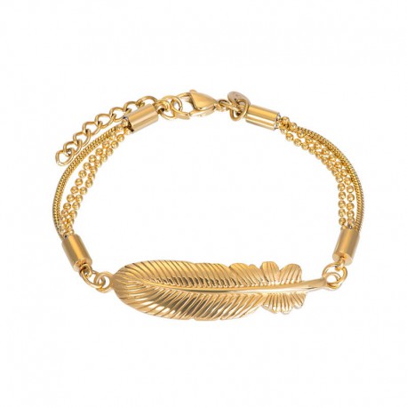 IXXXI Armband "Feather" goud