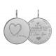 Hanger "Daughter Love" groot zilver