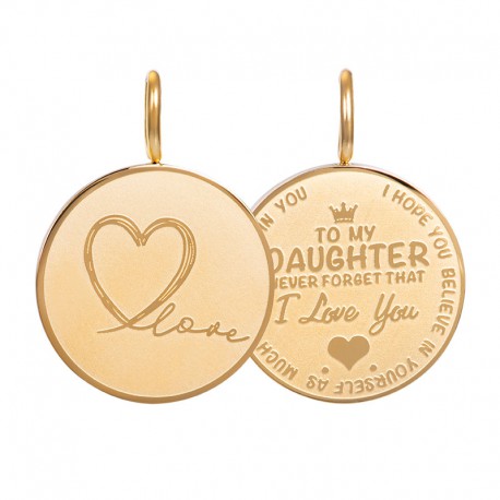 Hanger "Daughter Love" klein goud