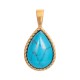 Charm "Magic Turquoise" goud