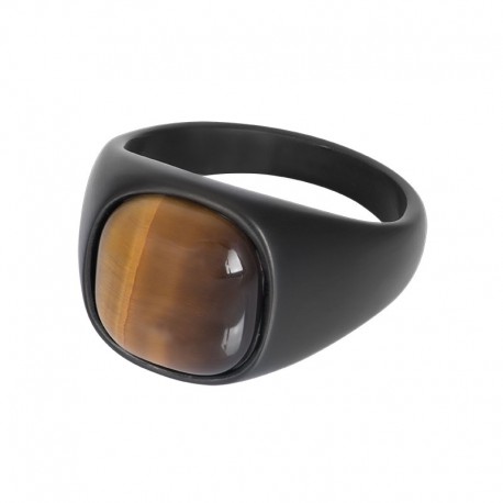 IXXXI MEN ring "Cadillac" mat zwart