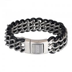 IXXXI MEN armband "Remy" mat zilver