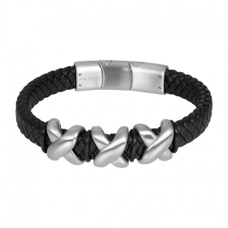 IXXXI MEN armband "Sky" mat zilver