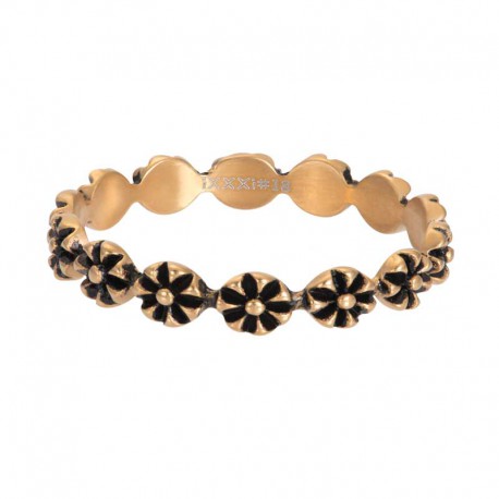 IXXXI vulring 2mm "Flowers" goud