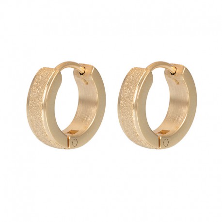 IXXXI oorbellen "Sandblasted" goud