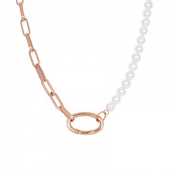 IXXXI collier "Square Chain Pearl" rosé