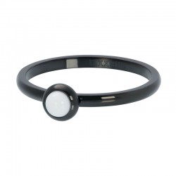 iXXXi vulring zirkonia steen wit zwart 2mm