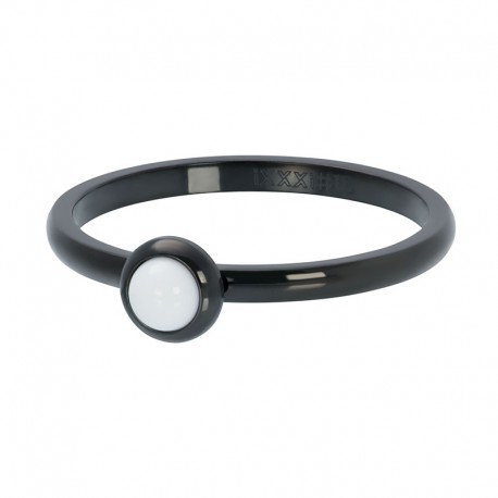iXXXi vulring zirkonia steen wit zwart 2mm