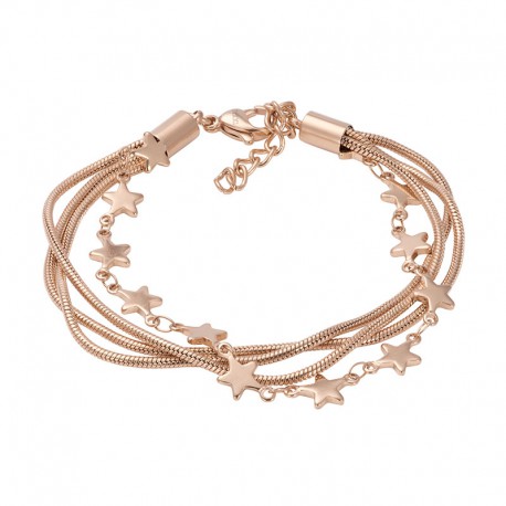 ixxxi armband slang en ster rosé