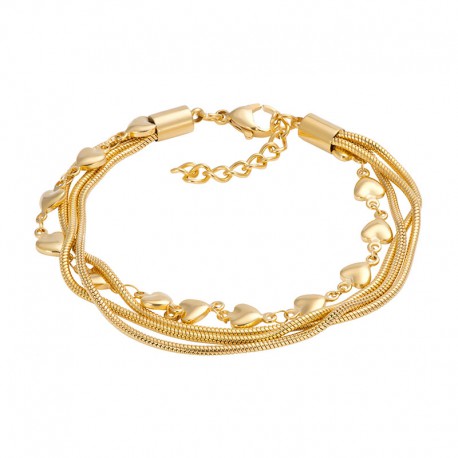 ixxxi armband slang en hart goud