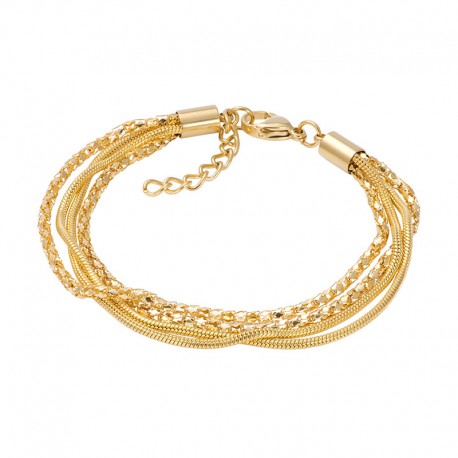 ixxxi armband slang en popcorn goud