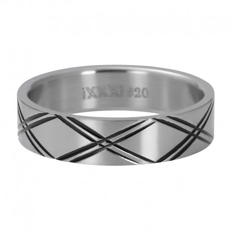 ixxxi men vulring double line zilver 6mm