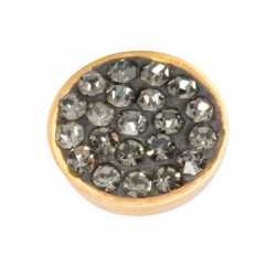 ixxxi top part black diamond stones - goud