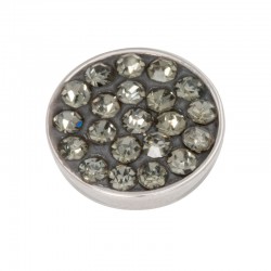 ixxxi top part black diamond stones - zilver
