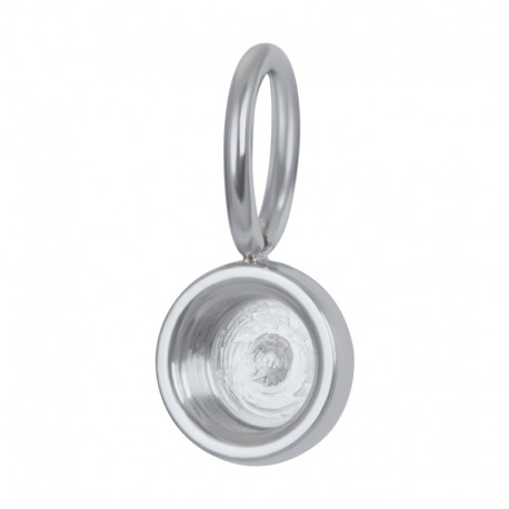 ixxxi charm top part base - zilver ca 8mm